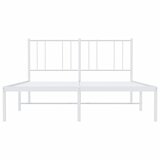  Metalni okvir za krevet s uzglavljem bijeli 120 x 190 cm | Eponuda.com