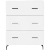  Visoka komoda bijela 69,5x34x180 cm konstruirano drvo Slike
