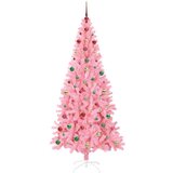 vidaXL Božično drevo med 300 LED z stojalom Roza 240 cm PVC | Shoptok.si