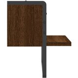  Polica s prečkom boja smeđeg hrasta 30 x 25 x 30 cm | shoptok.hr