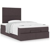 vidaXL Otomanski posteljni okvir z vzmetnico rjav 120x200 cm blago Cene