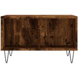 vidaXL Klubska mizica dimljeni hrast 60x50x36,5 cm inženirski les | Shoptok.si