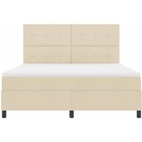 Krevet s opruga kutije s uzglavljem Krema 180 x 200 cm tkanina | Eponuda.com