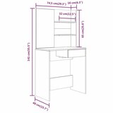  Toaletni stolić s ogledalom boja dimljenog hrasta 74,5x40x141cm | shoptok.hr