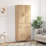 vidaXL Visoka komoda sonoma hrast 69,5x34x180 cm inženirski les | Shoptok.si