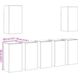  Set TV komoda s policom Zidne s pohranom s vratima 7 pcs Staro drvo 30.5 x 30 x 60 cm | shoptok.hr