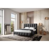 MID.YOU OBLAZINJENA POSTELJA 140 cm x 200 cm , tekstil, leseni material antracit | Shoptok.si