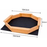 GINGER Home dječji drveni pješčanik – 8-strani model s 4 sjedala, 134.5 × 134.5 cm | shoptok.hr