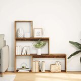 vidaXL Pregrada s knjižno omaro 3-nadstr. starinski les 123x29x123 cm | Shoptok.si