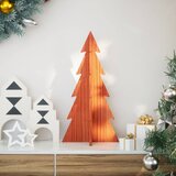vidaXL Drveno ukrasno božićno drvce voštano smeđi 59,5 cm od borovine | shoptok.hr