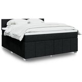 vidaXL Krevet s oprugama i madracem crni 180x200 cm od tkanine | shoptok.hr