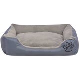 Krevet za pse s podstavljenim jastukom veličina XXL sivi | Eponuda.ba