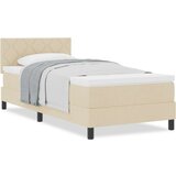 Box Spring Krevet s Madracem Kremasti 90x200 cm Tkanina | shoptok.hr