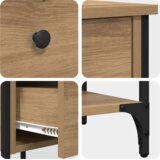 vidaXL nočne omarice 2 kosa Umetniški hrast 34x36x70 cm Obdelano leseno | Shoptok.si