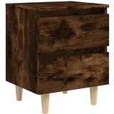  Nočna omarica z les. nogami 2 kosa dimljeni hrast 40x35x50 cm, (20623913) | Shoptok.si