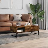  Stolić za kavu boja hrasta 100 x 50 x 35 cm od drva i metala | shoptok.hr