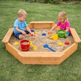 Kinder Home Dečiji drveni peskarnik – model sa 8 strana i 4 sedišta, 134,5×134,5 cm | Eponuda.com
