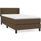 Maison Chic Box spring postelja - Vzmetna postelja z vzmetnico temno rjava 100x200 cm blago SL13664, (21894332) Cene