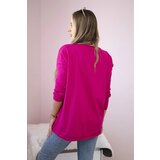Kesi Sweater with fuchsia-colored front pockets | Shoptok.si