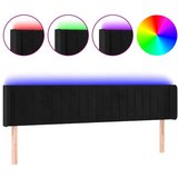 Maison Chic led posteljno vzglavje - vzglavna omarica - nočna omarica črno 203x16x78/88 cm žamet, (21708534) Cene