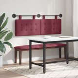  Držeće uzglavlje Zidne Vinska crvena 130 x 55 x 5 cm tkanina - boja crnog vina 120 cm bez LED | shoptok.hr