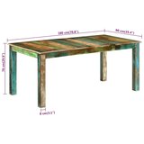  Jedilna miza 180x90x76 cm trden predelan les, (21063700) | Shoptok.si
