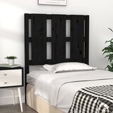  Uzglavlje za krevet crno 80,5 x 4 x 100 cm od masivne borovine | shoptok.hr