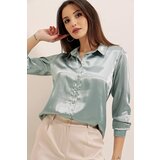 By Saygı Lightly Flowy Satin Shirt | shoptok.hr