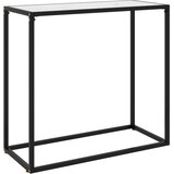  Konzolni stol bijeli 80 x 35 x 75 cm od kaljenog stakla | Eponuda.com