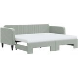 vidaXL dnevni krevet na razvlačenje svjetlosivi 80 x 200 cm baršunasti | shoptok.hr