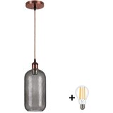 Brilagi LED luster na sajli RETRO GLASS 1xE27/60W/230V Ø 14 cm bakar/zadimljeno-siva Cene