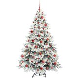 vidaXL Umestno božično drevo med 300 LED Zelena 180 cm PE in PVC | Shoptok.si