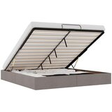 vidaXL Otomanski posteljni okvir brez vzmetnice taupe 160x200 cm blago | Shoptok.si