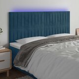  LED uzglavlje tamnoplavo 200x5x118/128 cm od tkanine | shoptok.hr