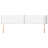  Uzglavlje s ušima bijelo 203x16x78/88 cm od umjetne kože | Eponuda.com