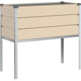  Cvetlično korito Slonokoščena 100 x 45 x 90 cm Cinkana jeklena, (5000207737) | Shoptok.si