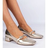D/CEO marka niezdefiniowana Gold elegant pumps decorated with rhinestones Elifat | ePonuda.com
