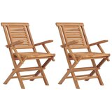  Sklopive vrtne stolice 2 kom 56x63x90 cm od masivne tikovine | shoptok.hr