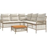 Maison Chic Seti vrtnega pohištva - Vrtna garnitura - Vrtni pohištvo set 2-delna z blazinami bež poli ratan, (21809911) | Shoptok.si