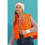 Trend Alaçatı Stili Vest - Orange - Puffer Cene