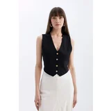 Defacto Regular Fit V Neck Blazer Vest