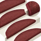  Prostirke za stepenice 15 kom 56x17x3 cm bordo poluokrugle | shoptok.hr