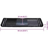  Samoljepljivi otirači za stepenice 15 kom 65x21x4 cm crno-sivi | shoptok.hr