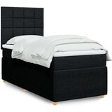 vidaXL Krevet s oprugama i madracem crni 100 x 200 cm od tkanine | shoptok.hr