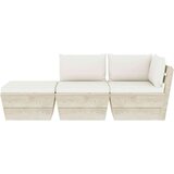  Garnitura iz palet 3-delna z blazinami smrekovina | Shoptok.si