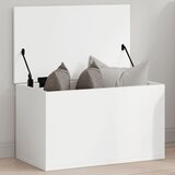 vidaXL Škatla za shranjevanje bela 60x35x35 cm inženirski les Cene