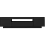vidaXL TV omarica z LED lučkami črna 160x35x40 cm | Shoptok.si