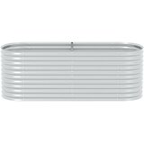  Vrtna sadilica od pocinčanog čelika 240 x 80 x 81 cm srebrna | Eponuda.ba