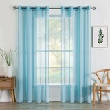 MIULEE polprosojne zavese z obročki – set 2, 140 × 145 cm | Shoptok.si