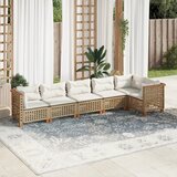 vidaXL 6-dijelni set vrtnih sofa s jastucima bež od poliratana | shoptok.hr